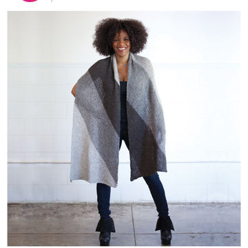 Classic Elite Yarns Color Block Bias Wrap Knitting Pattern
