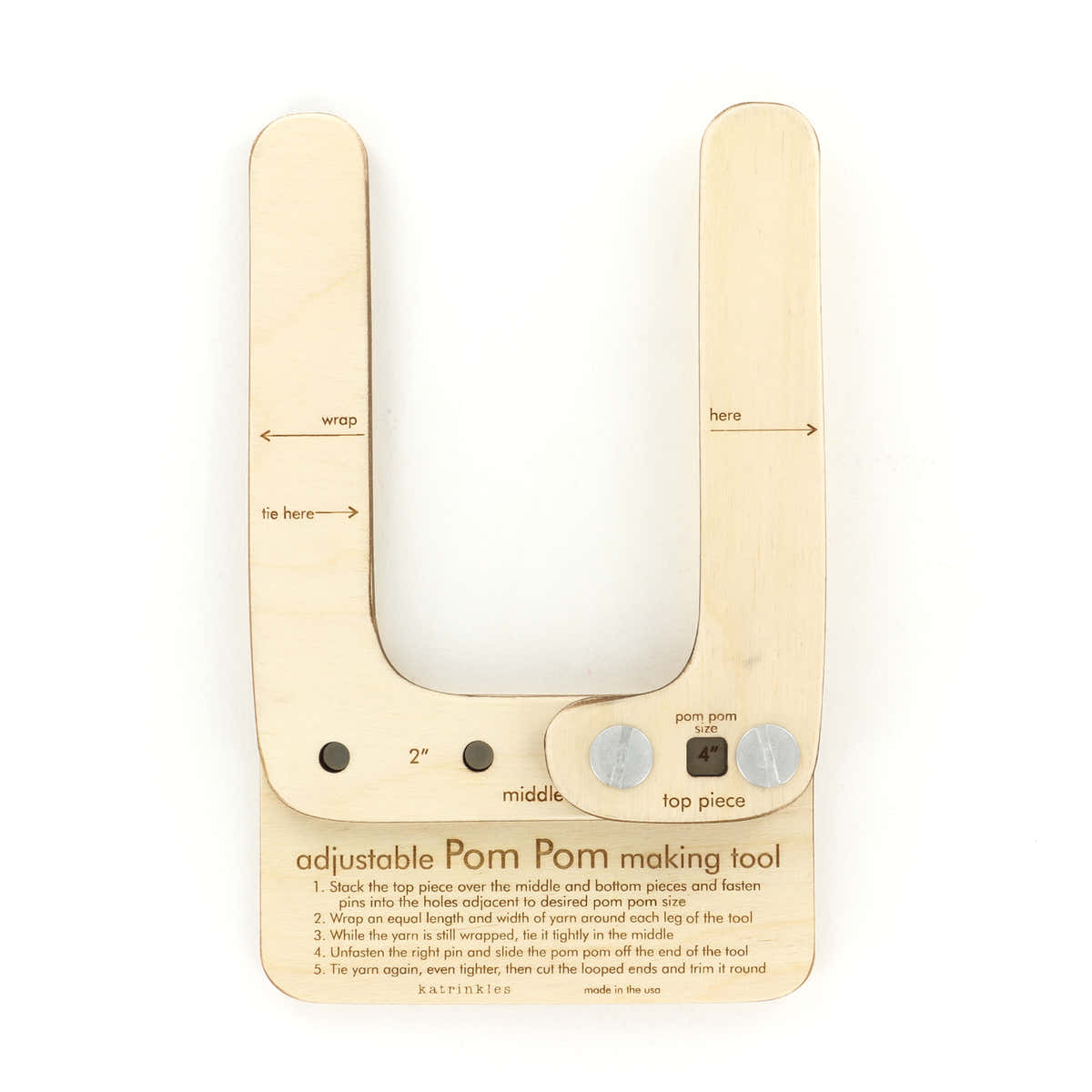 Katrinkles Adjustable Pom Pom Making Tool