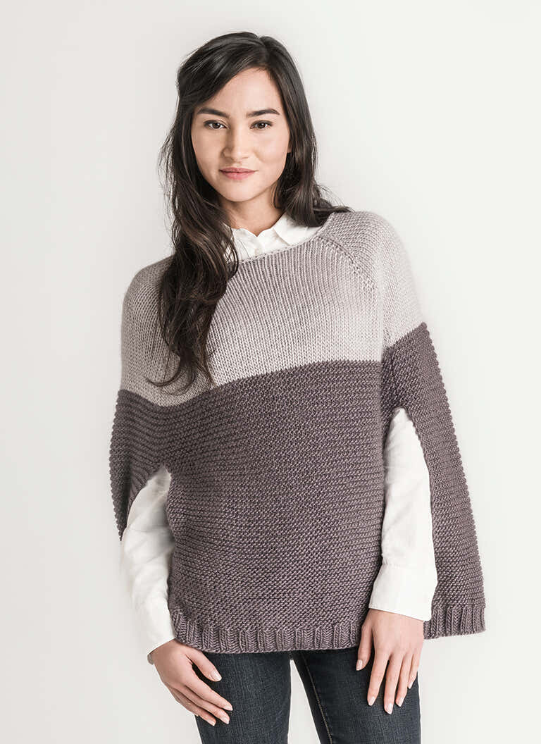 Blue Sky Fibers Carver Capelet Knitting Pattern