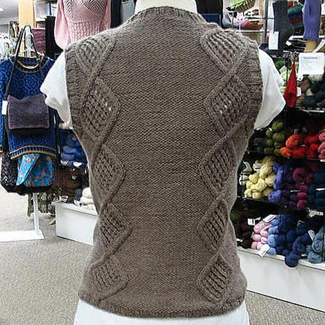 Valley Yarns Greenwood Cabled Vest Knitting Pattern