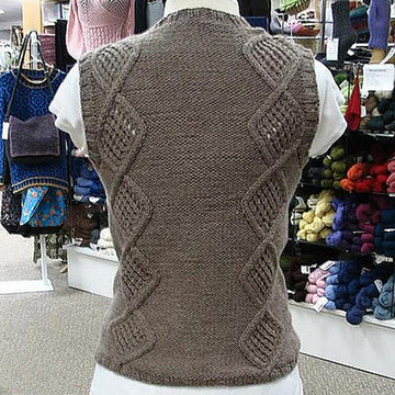Valley Yarns Greenwood Cabled Vest Knitting Pattern