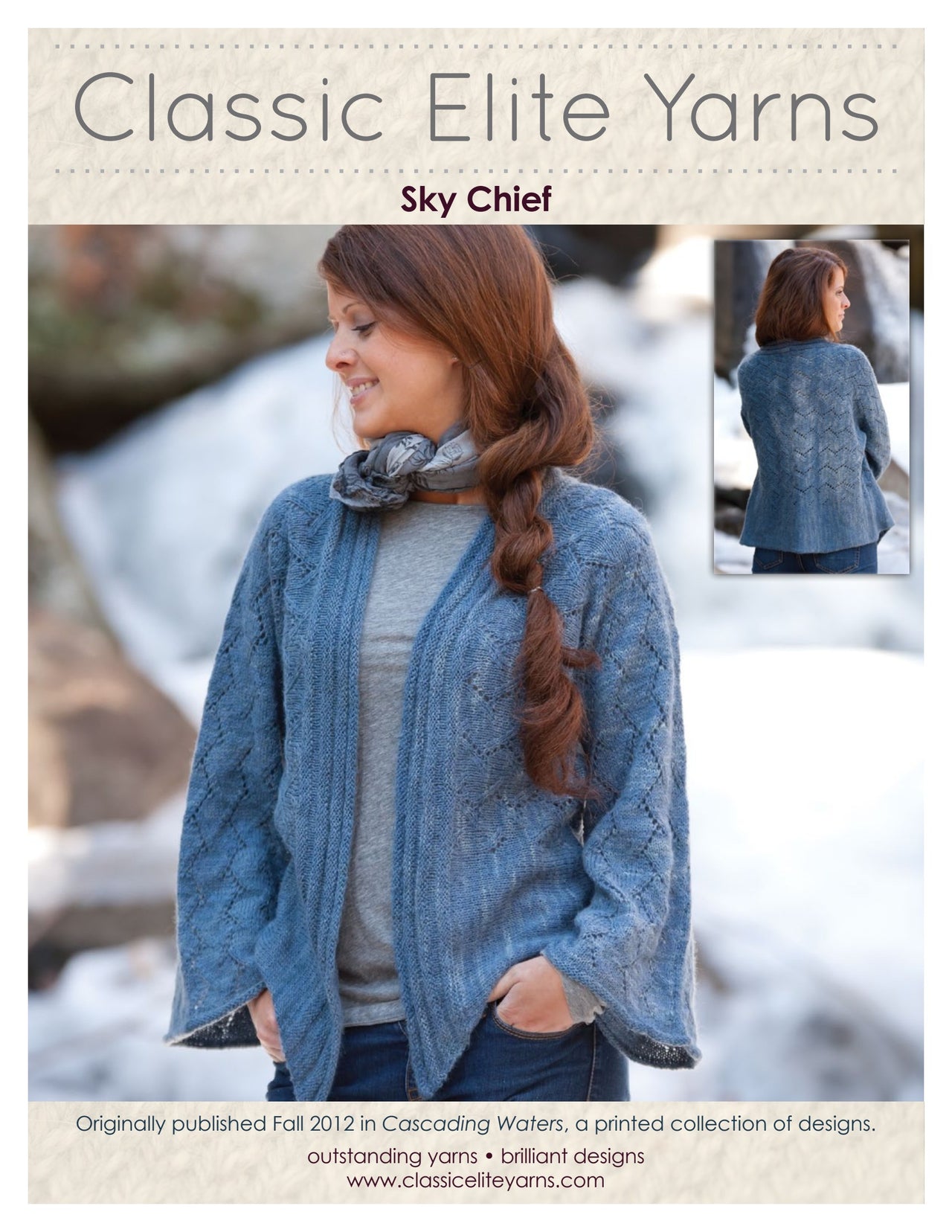 Classic Elite Yarns Sky Chief Cardigan Knitting Pattern