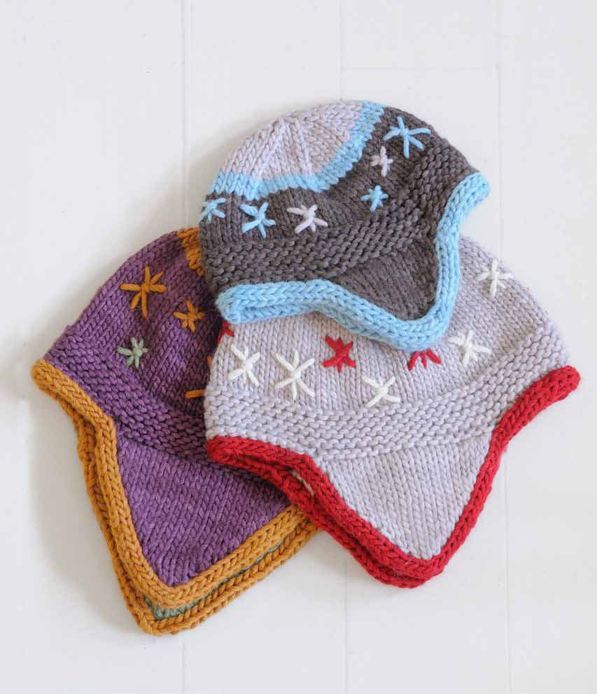 Flurry Flap Hats Knitting Pattern