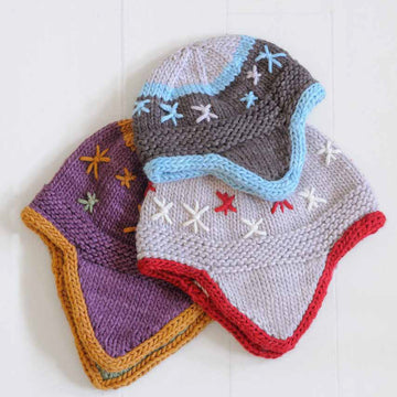 Flurry Flap Hats Knitting Pattern
