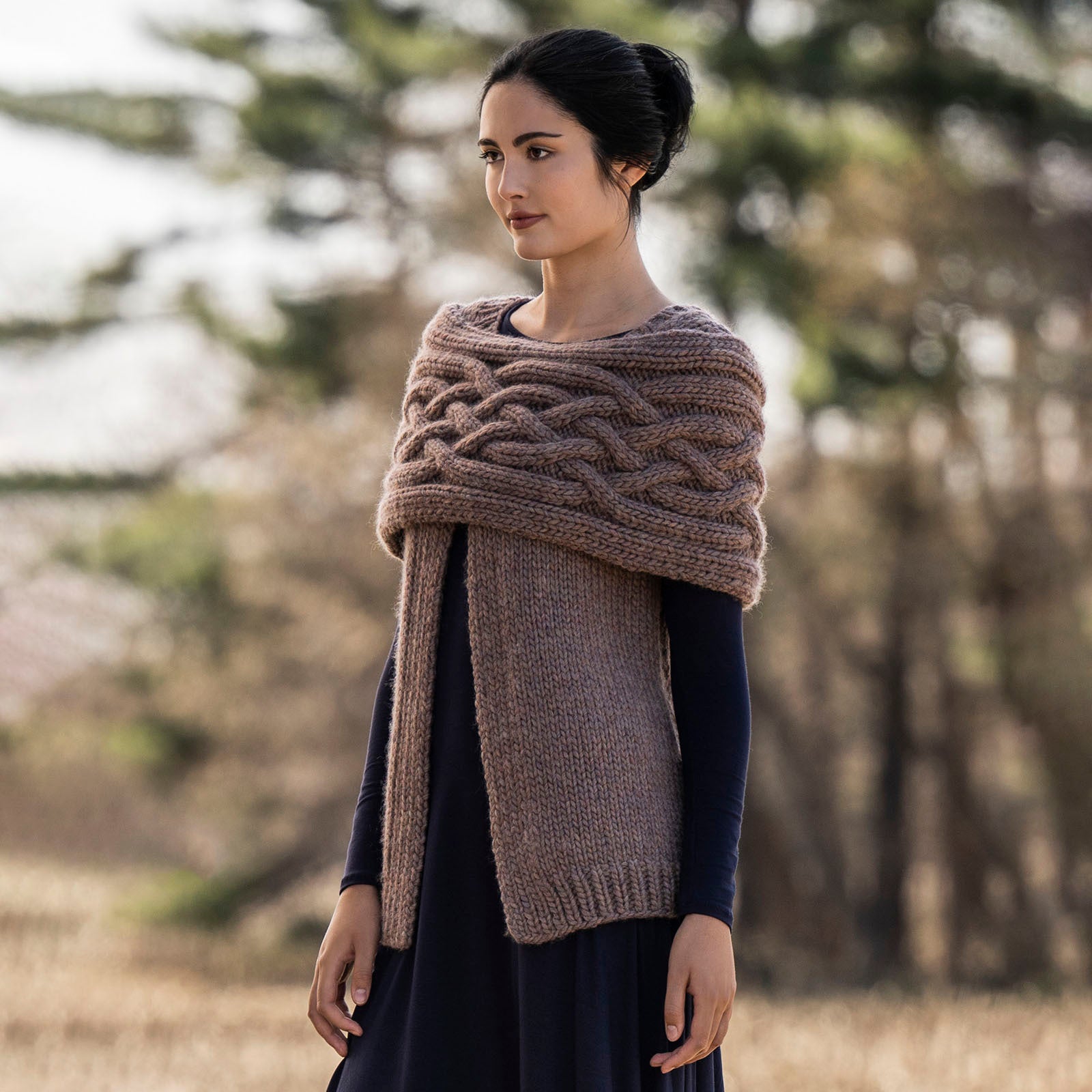 Blue Sky Fibers Northern Vest & Cowl Knitting Pattern