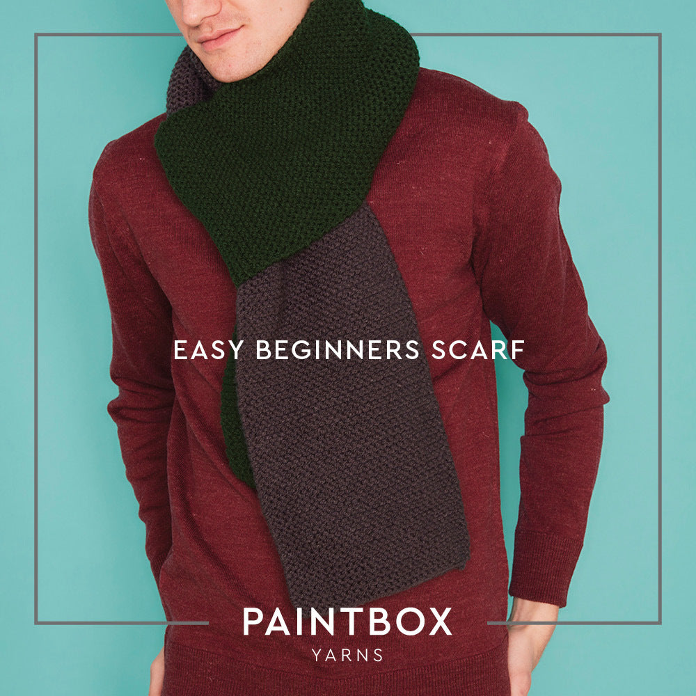 Paintbox Yarns Easy Beginners Scarf Knitting Pattern