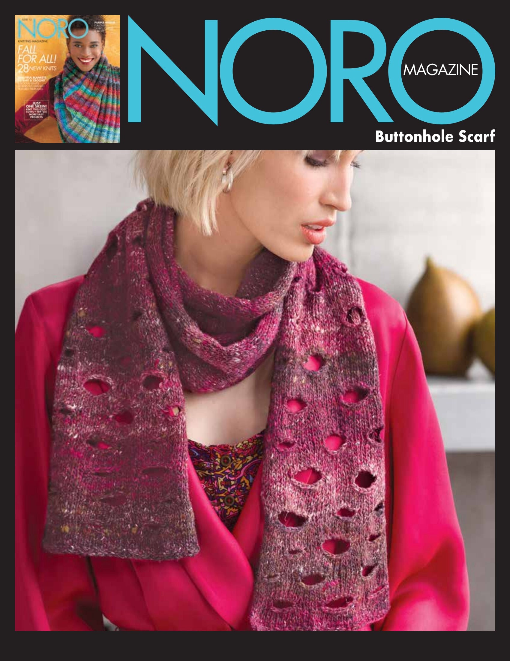 Noro Buttonhole Scarf Knitting Pattern