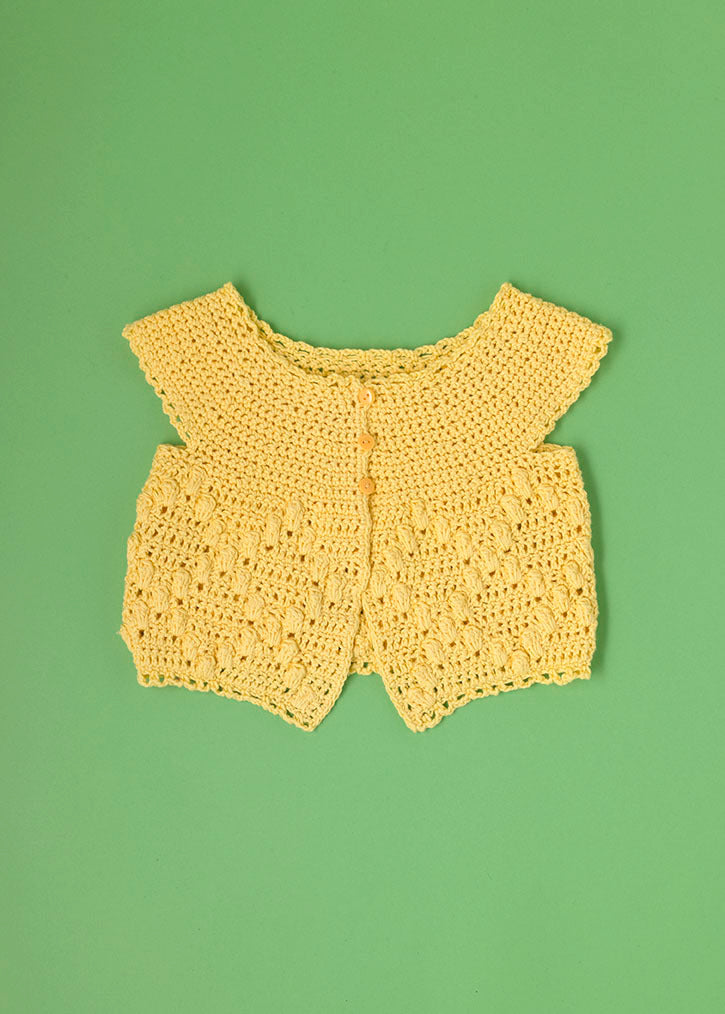 Paintbox Yarns Morning Dew Cardigan Crochet Pattern