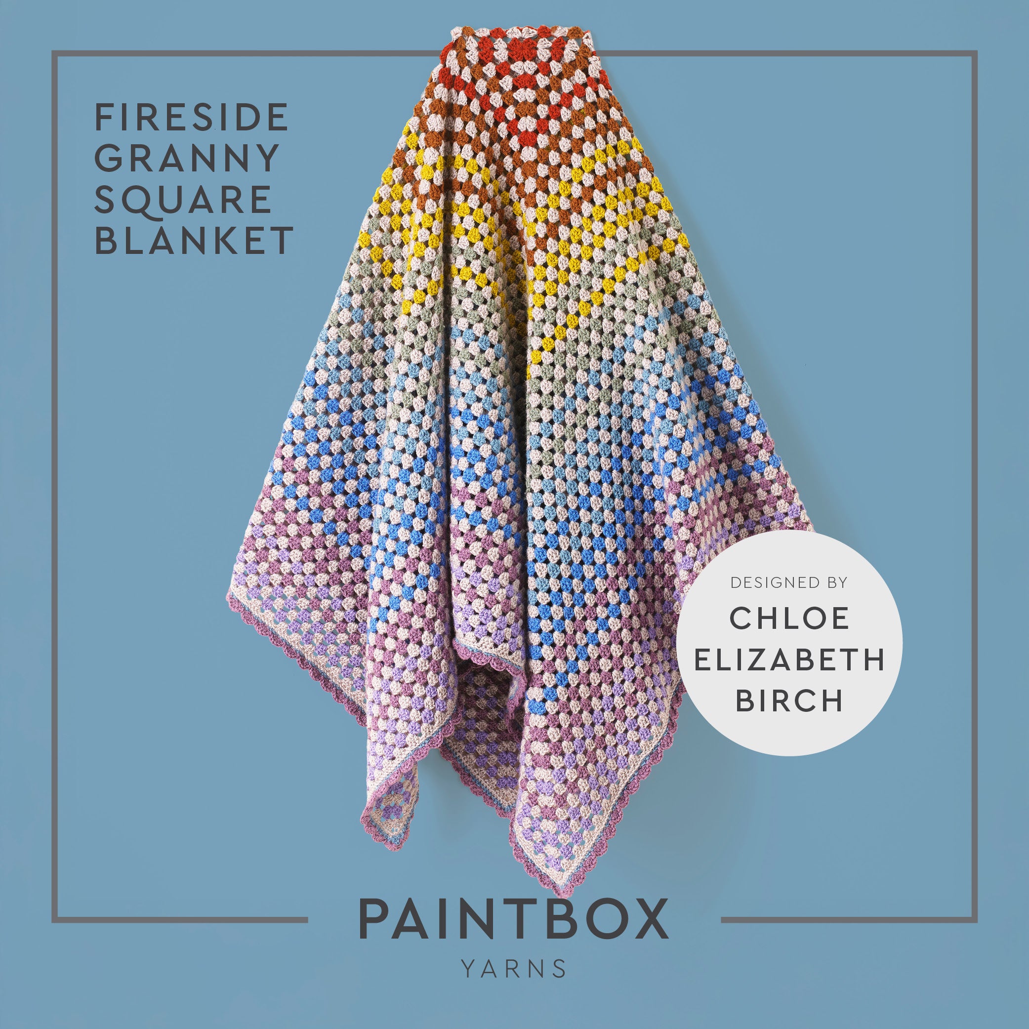 Paintbox Yarn Fireside Granny Square Blanket