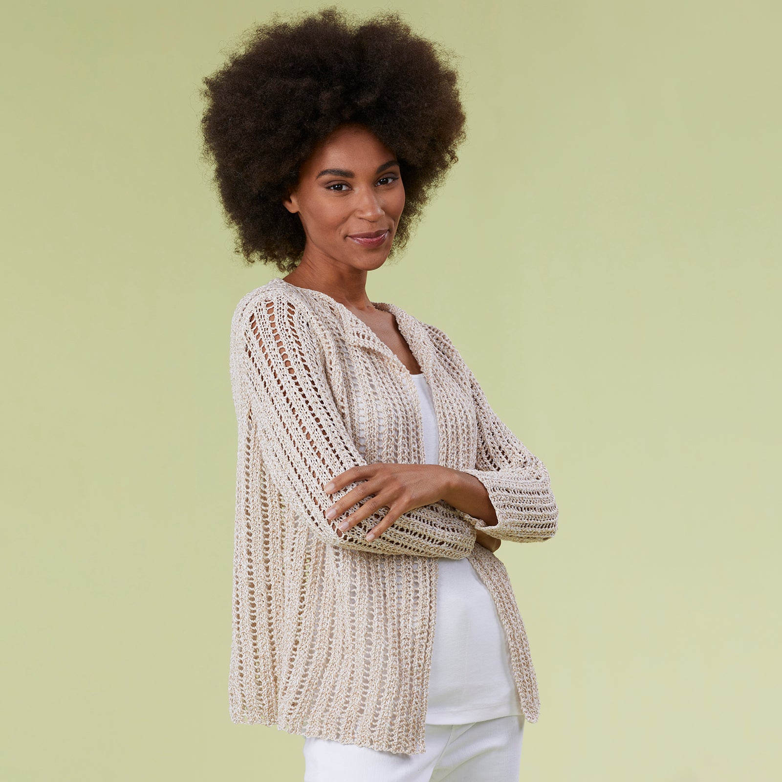 Tahki Yarns Oak Bluffs Cardigan Knitting Pattern