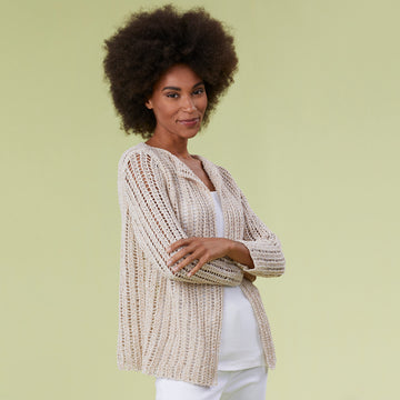Tahki Yarns Oak Bluffs Cardigan Knitting Pattern