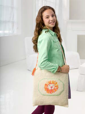 Felted Storyteller Tote in Lion Brand Fishermen's Wool - L32132 PDF