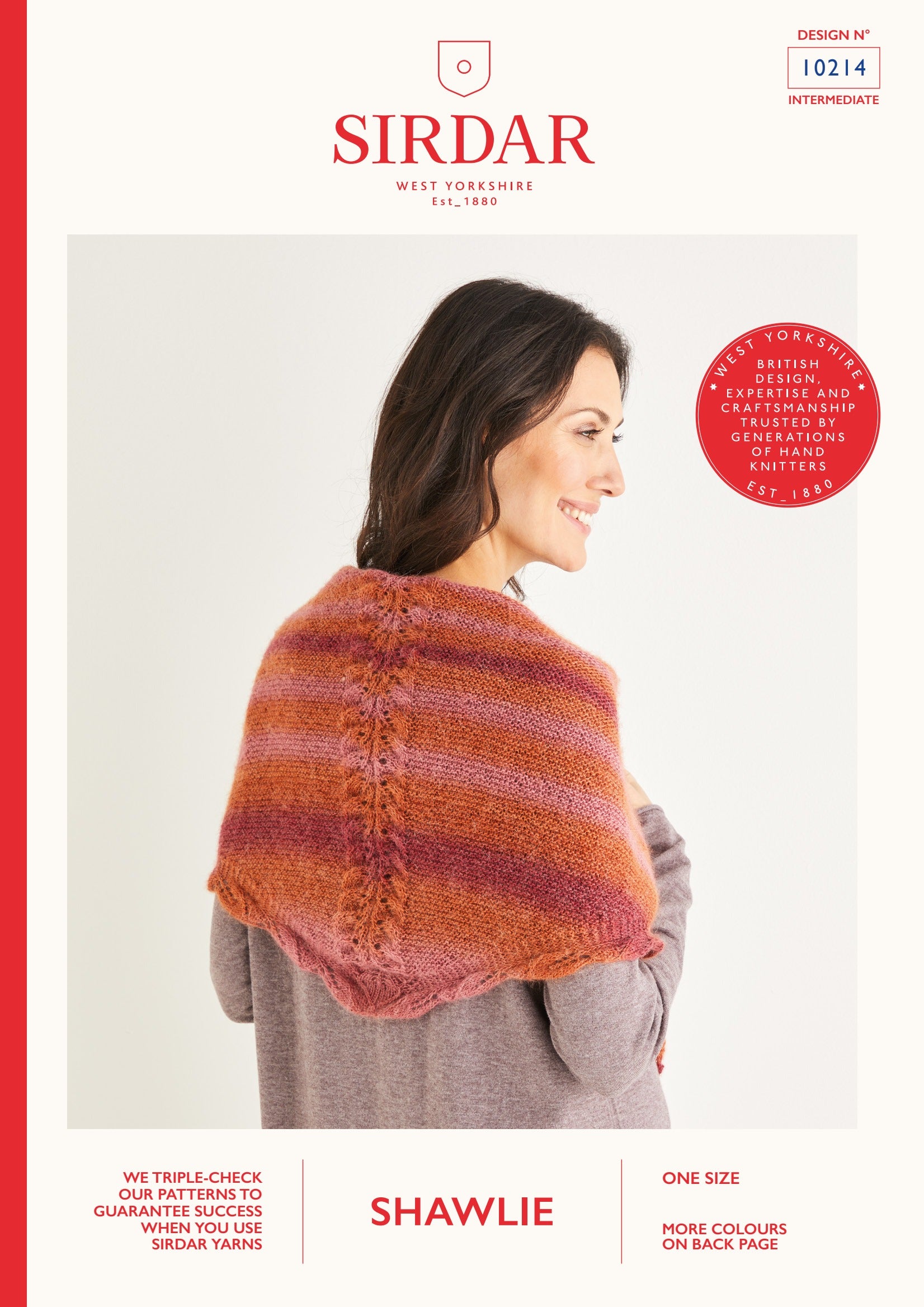 Sirdar Triangular Leaf Lace Shawl Wrap Knitting Pattern