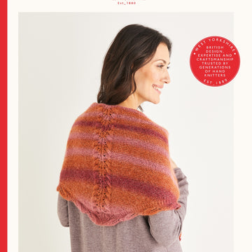 Sirdar Triangular Leaf Lace Shawl Wrap Knitting Pattern