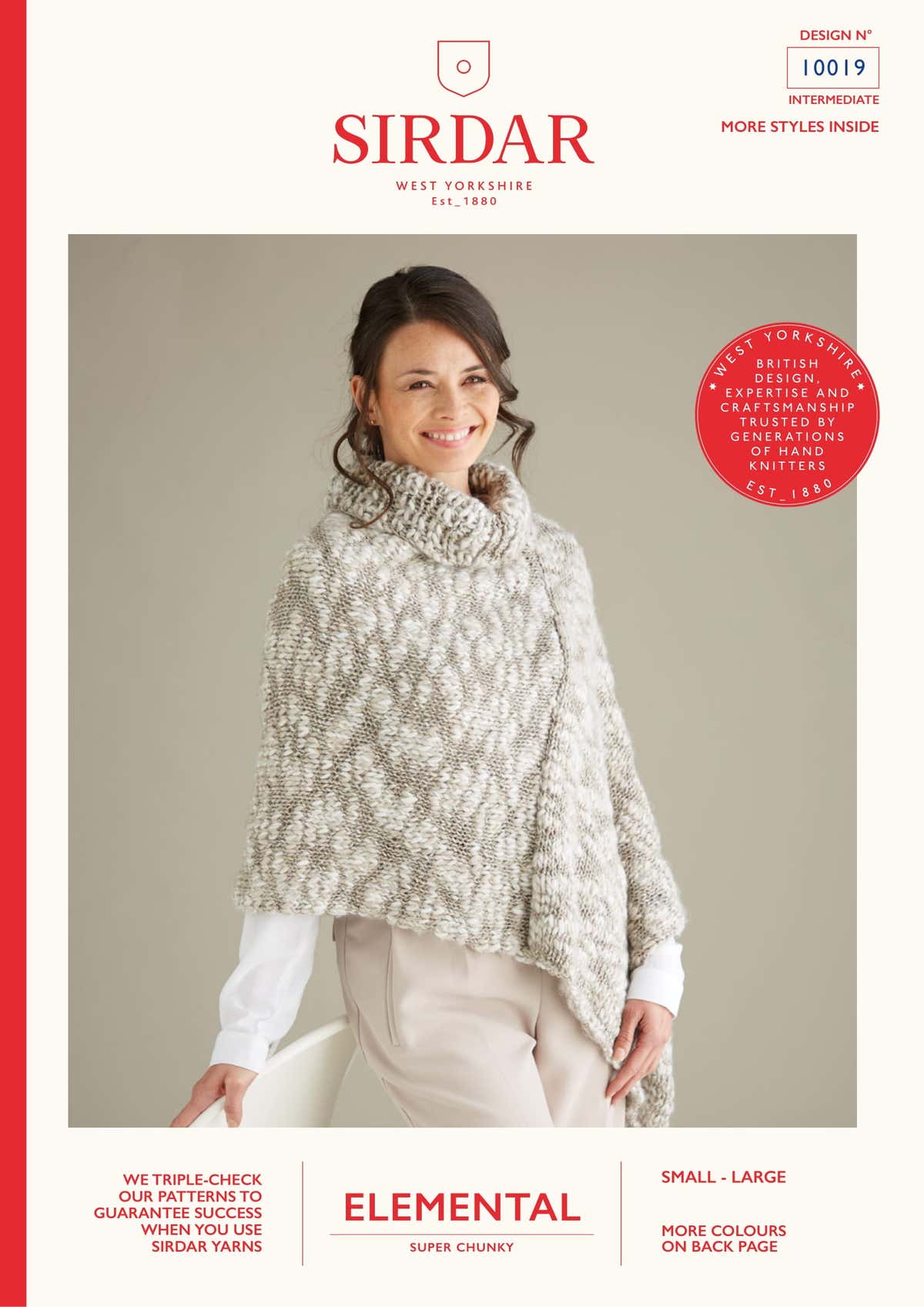 Sirdar Poncho Cape Knitting Pattern