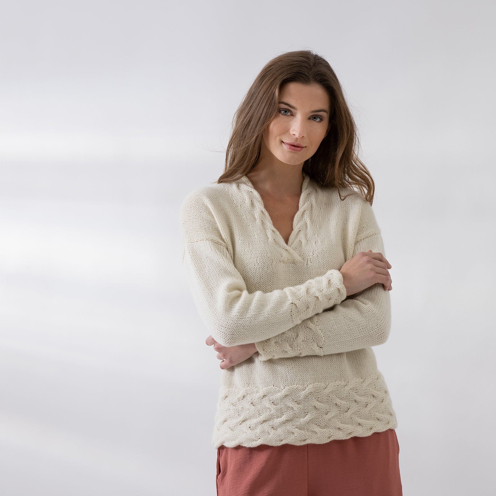 Violet Pullover Jumper Knitting Pattern