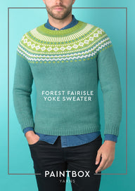 Paintbox Yarns Forest Fairisle Yoke Jumper Knitting Pattern