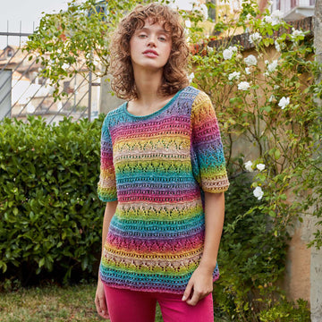 Lang PTO57-06 Short Sleeved Sweater Jumper Knitting Pattern