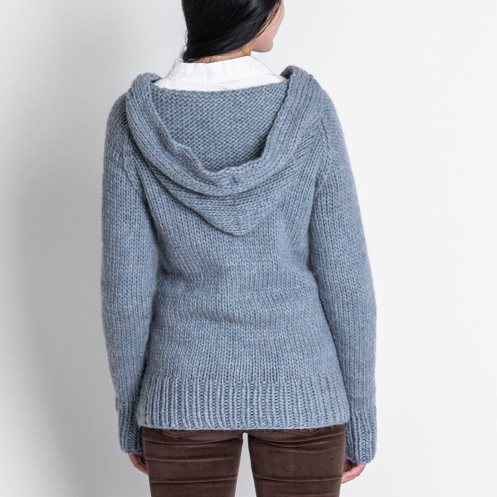 Blue Sky Fibers Fleming Hoodie Jumper Knitting Pattern