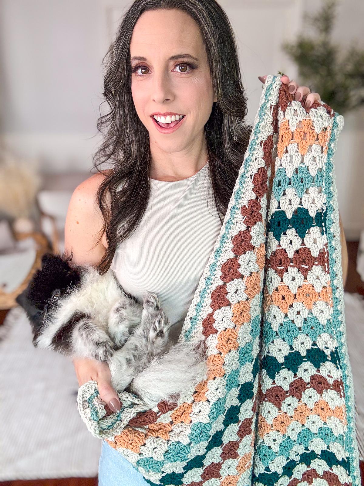 Colorful Granny Stitch Blanket