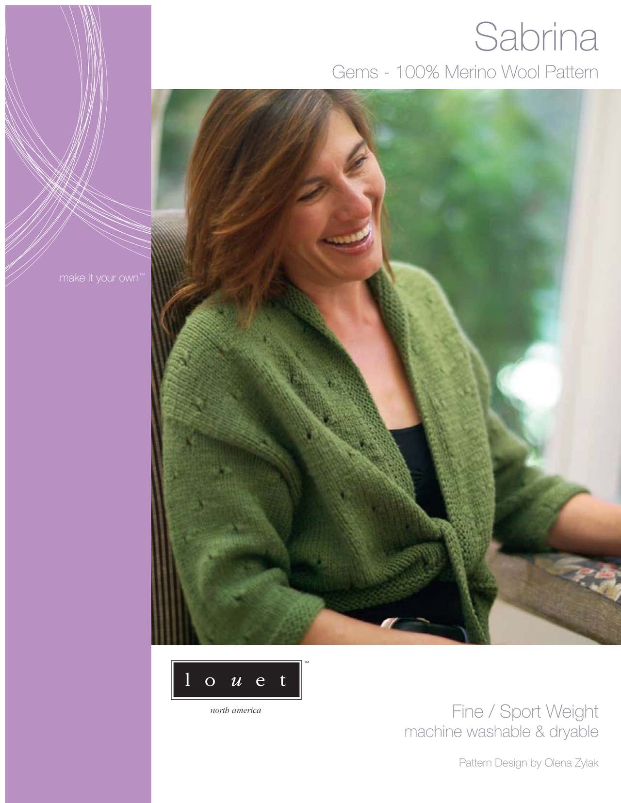 Louet Sabrina Cardigan Knitting Pattern