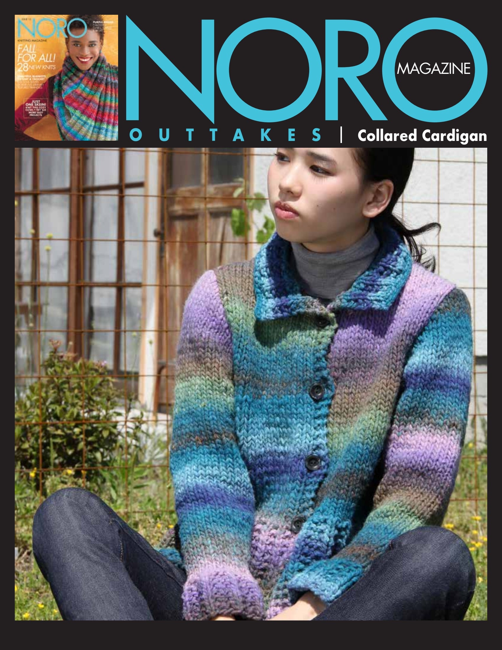 Noro 1333 Collared Cardigan Knitting Pattern