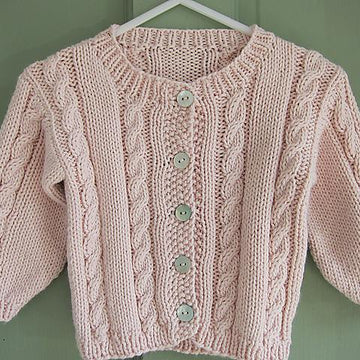 #22 Cable Sweaters- child's cardigan & pullover