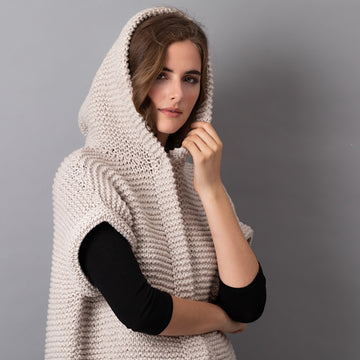 String Meghan Hooded Vest Cardigan Knitting Pattern