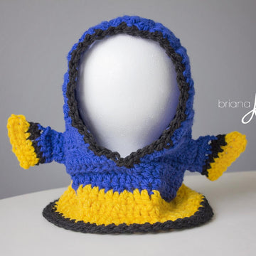 Blue Tang Fish Hooded Cowl
