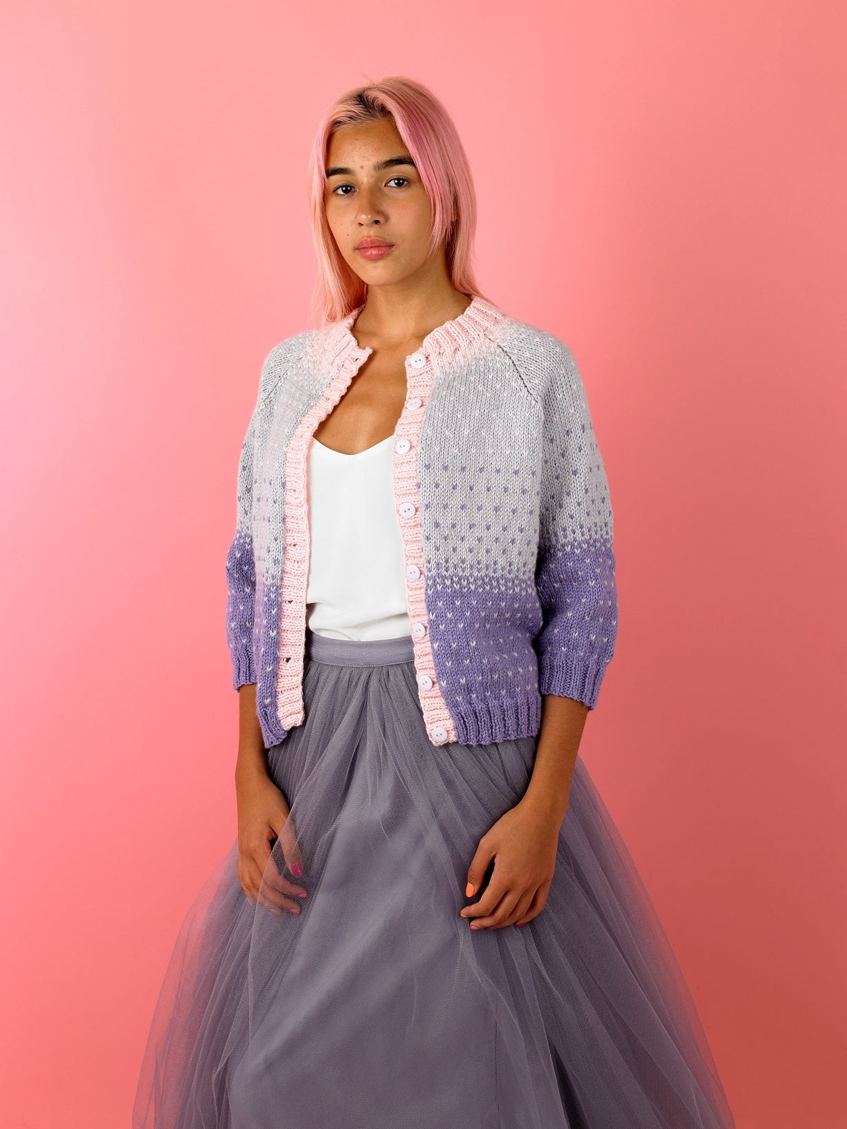 Paintbox Yarns Confetti Cardigan Knitting Pattern
