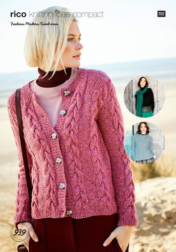 Rico Design Sweater, Cardigan and Scarf Knitting Pattern