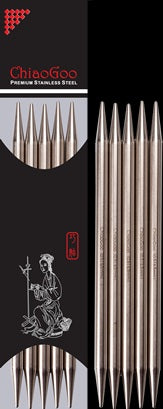 ChiaoGoo 6" Premium Stainless Steel Double Pointed Needles