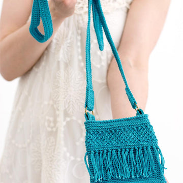 Embroidered Crochet Phone Purse
