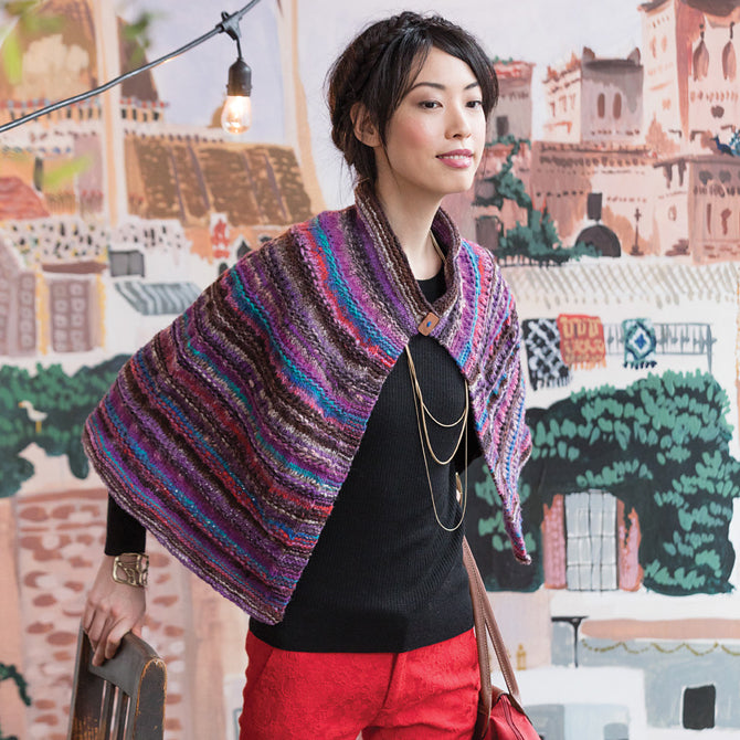 Noro One Button Capelet Knitting Pattern