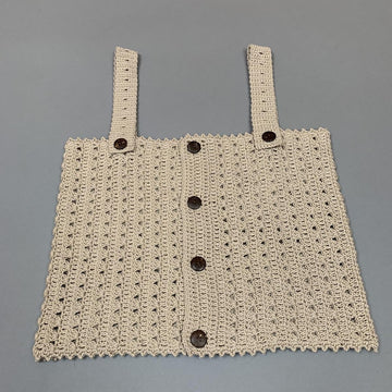 Buttoned up crochet tank top