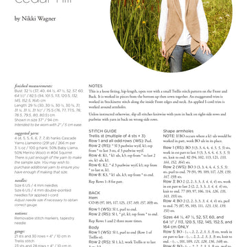 Twist Collective Cedar Hill Vest Knitting Pattern