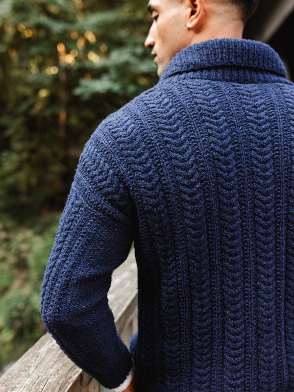 Dorchester Cardigan in Berroco Remix Wool Knitting Pattern