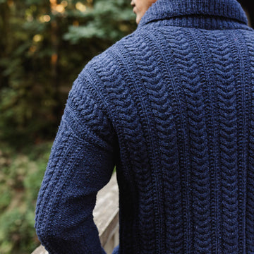 Dorchester Cardigan in Berroco Remix Wool Knitting Pattern