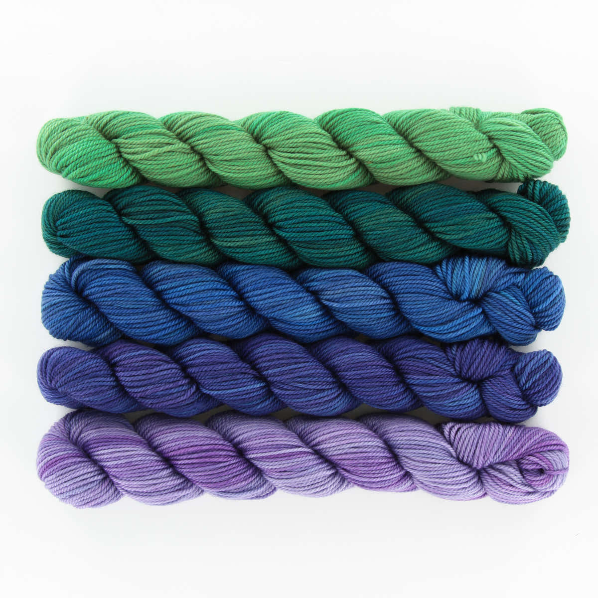 SweetGeorgia Party of Five Tough Love Sock Mini-Skein Set Yarn - Merino Wool 4 Ply
