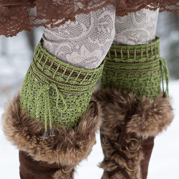 Pumpkin Spice Vintage Lace Boot Cuffs