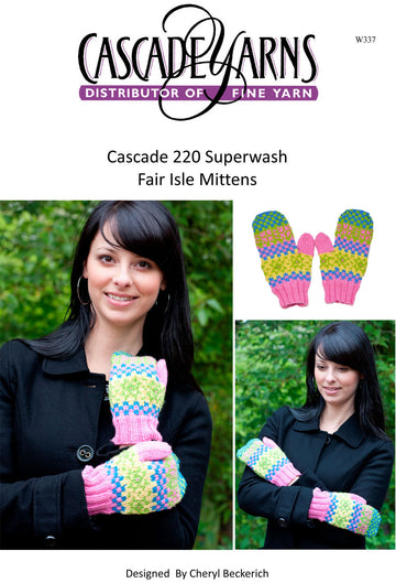 Fair Isle Mittens in Cascade 220 Superwash - W337 - Free PDF