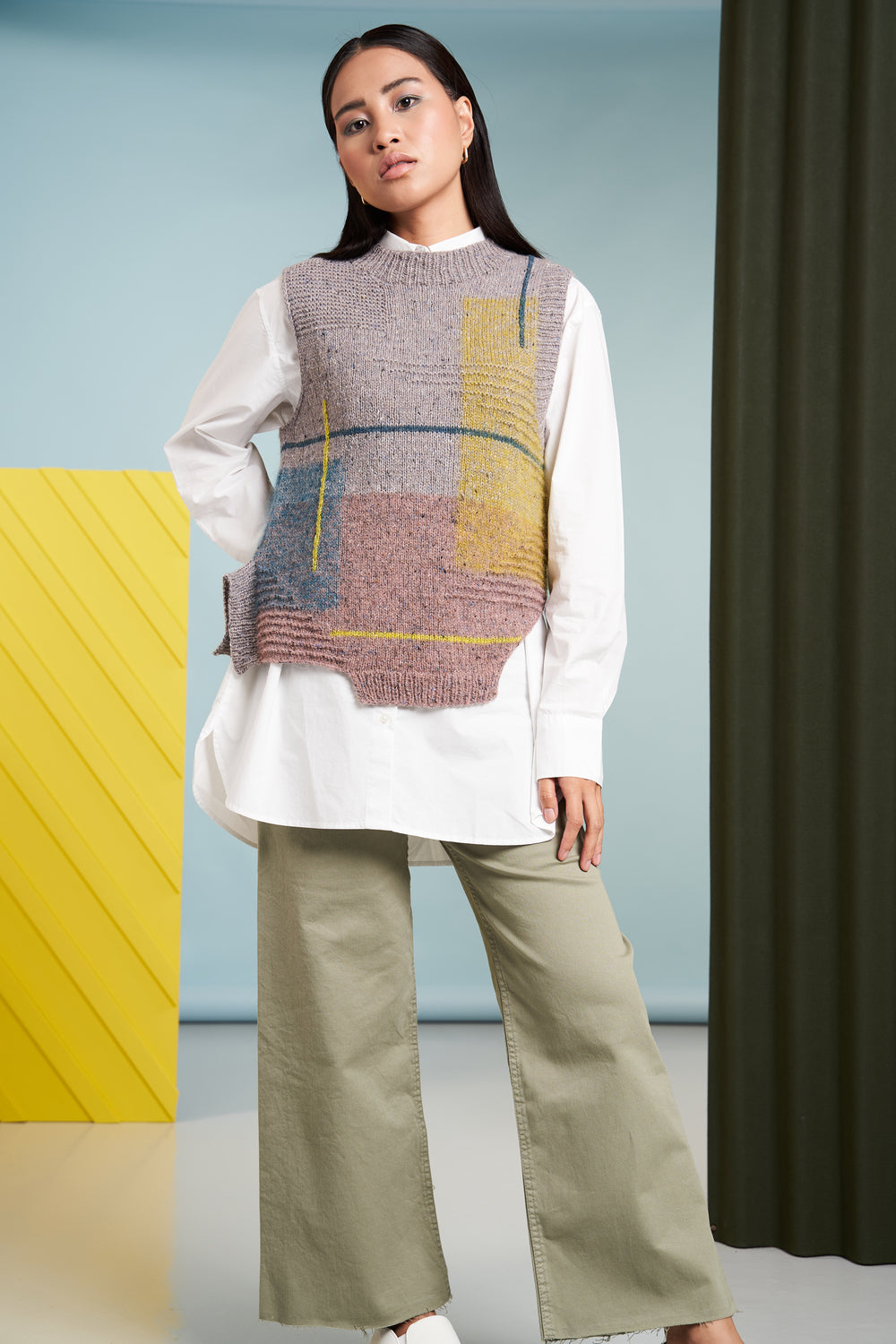 Rowan Asymmetry Waistcoat Knitting Pattern