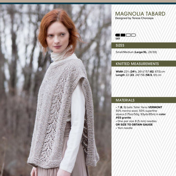 Tahki Yarns Magnolia Tabard Knitting Pattern