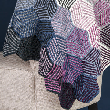 Valley Yarns Dawn to Dusk Blanket Knitting Pattern