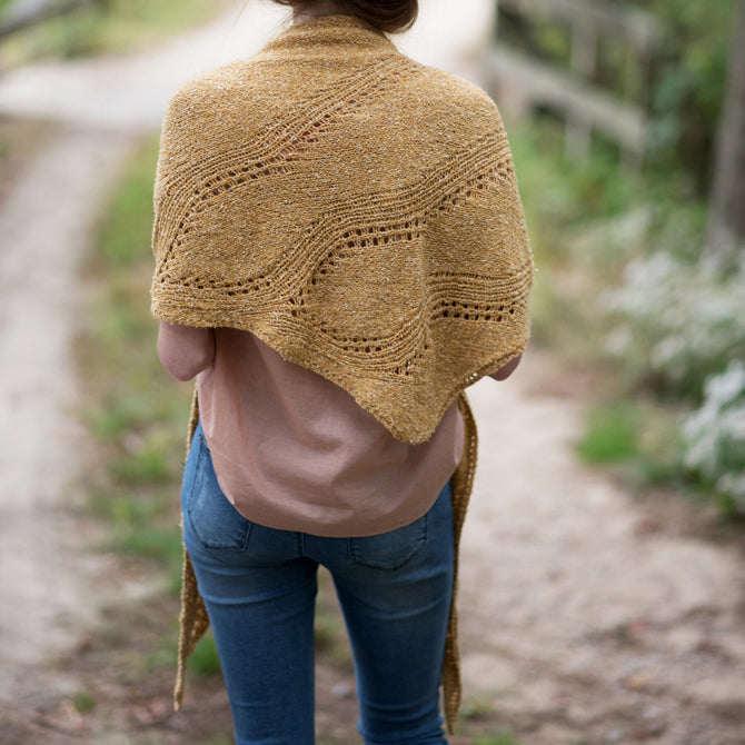 Berroco Amber Waves Shawl Wrap Knitting Pattern