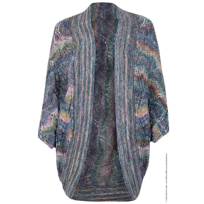 Lana Grossa Cocoon Vest Cardigan Knitting Pattern