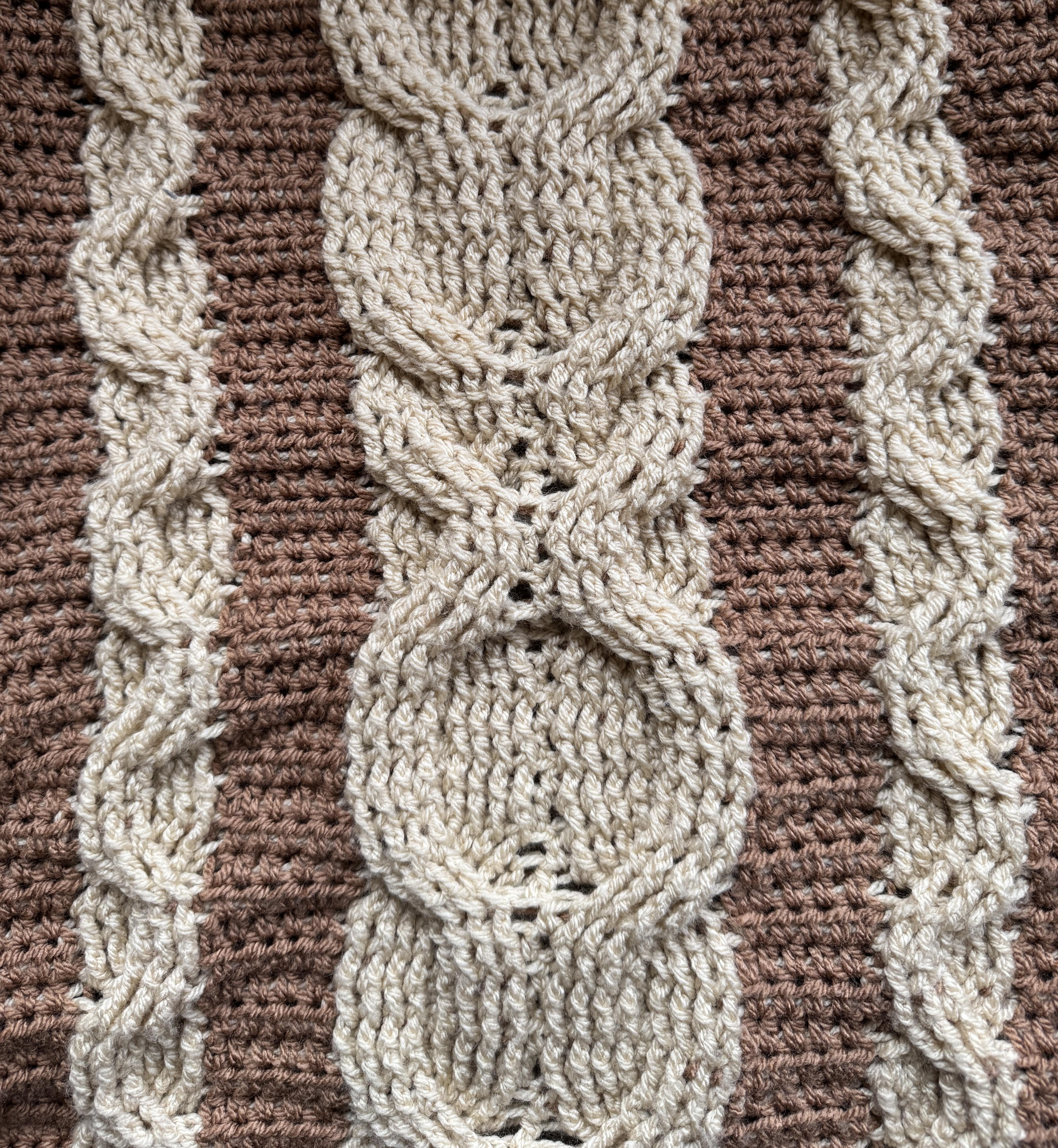 Crochet Cappuccino Throw