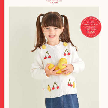 Sirdar Cherry & Lemon Cardigan Knitting Pattern