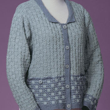 Slip Stitch Squares Cardigan #112