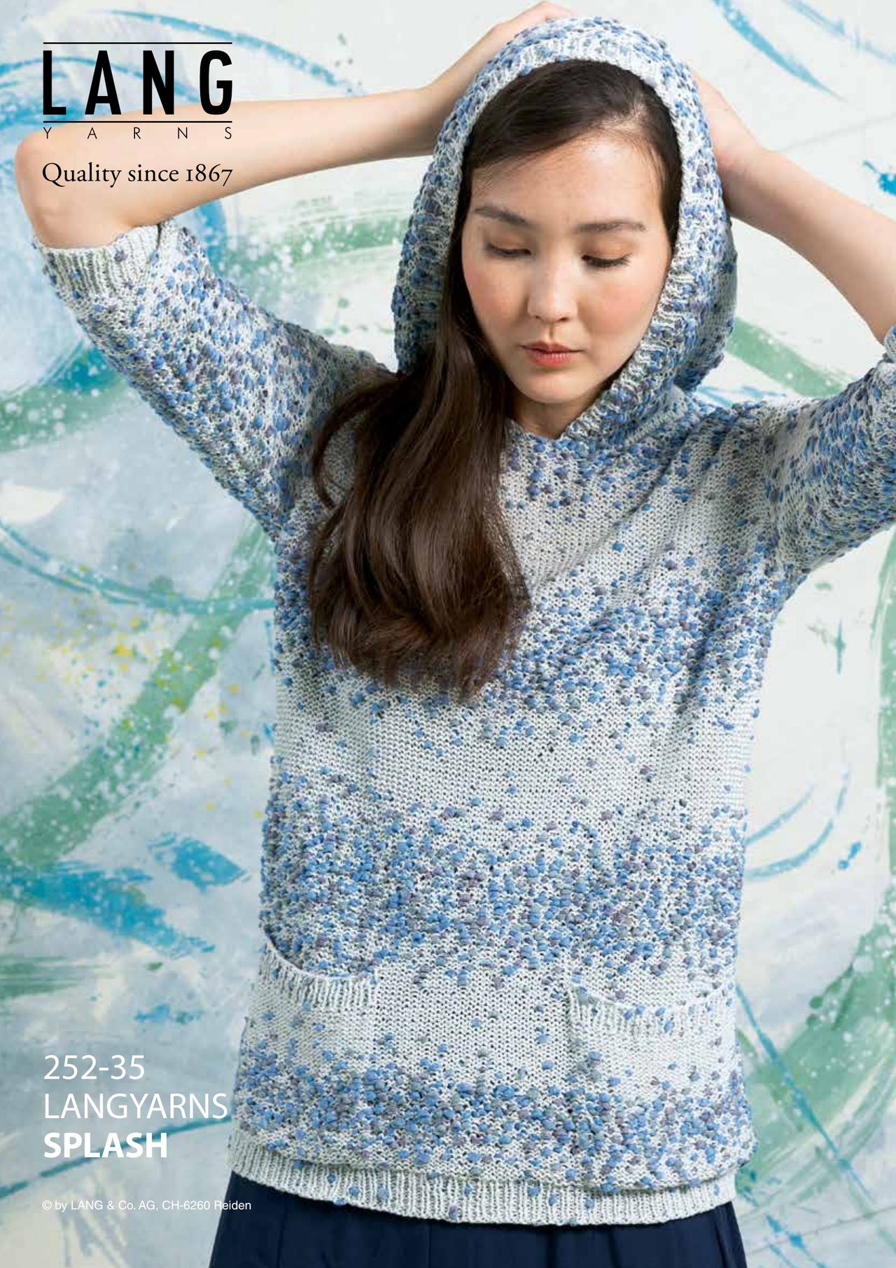 Lang 252-35 Hooded Sweater Jumper Knitting Pattern